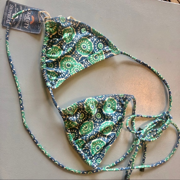 NWT - Faherty Brand Blue Wave Bikini Set - Picture 7 of 8